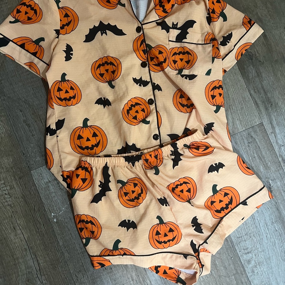 Halloween Pumpkin Pajama Set